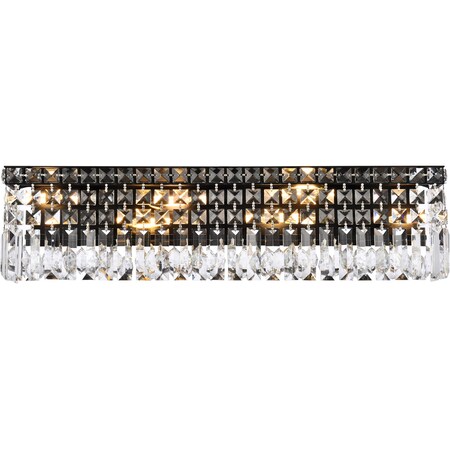 Elegant Lighting Maxime 26 Inch Black Wall Sconce V2032W26BK/RC